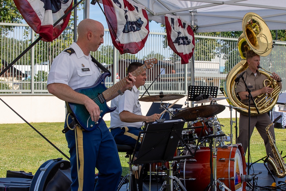 1st Armored Division Brass Band Celebrates Independence Day with U.S. Embassy and Latvian guests