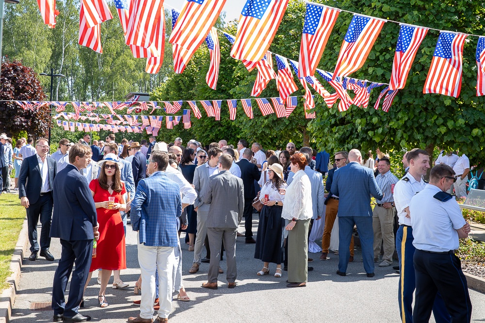 1st Armored Division Brass Band Celebrates Independence Day with U.S. Embassy and Latvian guests