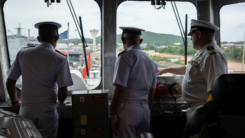 USS Santa Barbara CO Leads Tour for Royal Thai Navy During CARAT 2025