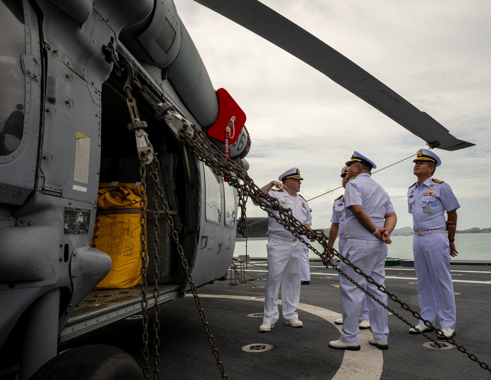 USS Santa Barbara CO Leads Tour for Royal Thai Navy During CARAT 2025