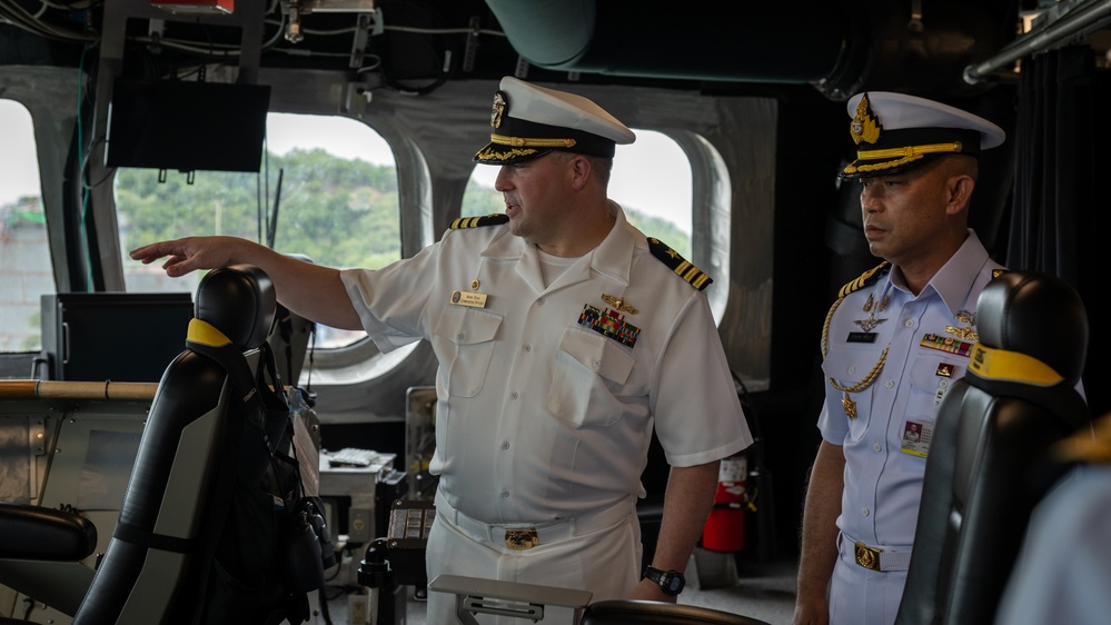 USS Santa Barbara CO Leads Tour for Royal Thai Navy During CARAT 2025
