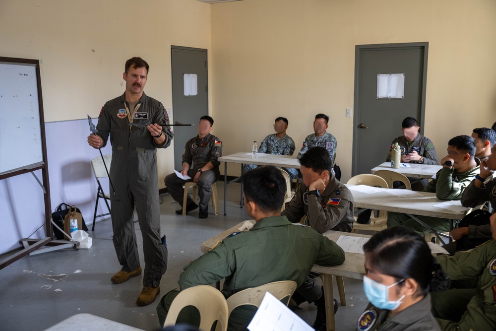 USAF F-35A Pilots Lead Fighter Maneuvers Brief During Cope Thunder 25-2