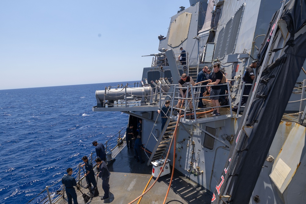 Fresh Water Washdown on USS Paul Ignatius