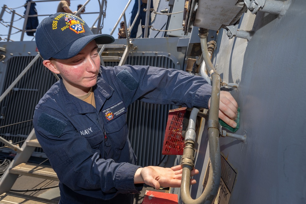 Fresh Water Washdown on USS Paul Ignatius