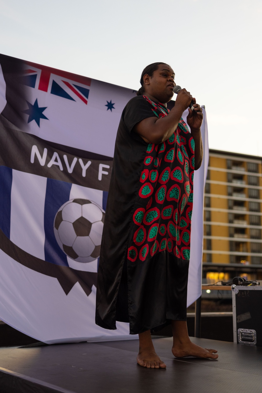 MRF-D 25.3: U.S. Marines and Royal Australian Navy participate in Forces in Football Opening Ceremony