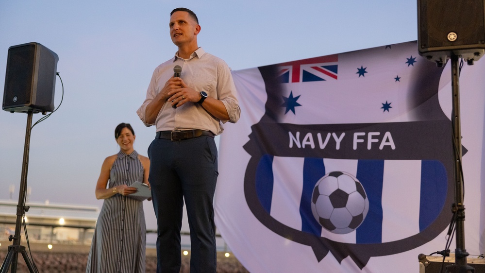 MRF-D 25.3: U.S. Marines and Royal Australian Navy participate in Forces in Football Opening Ceremony