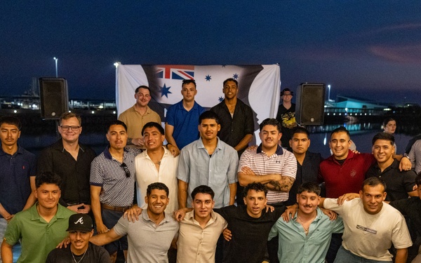 MRF-D 25.3: U.S. Marines and Royal Australian Navy participate in Forces in Football Opening Ceremony