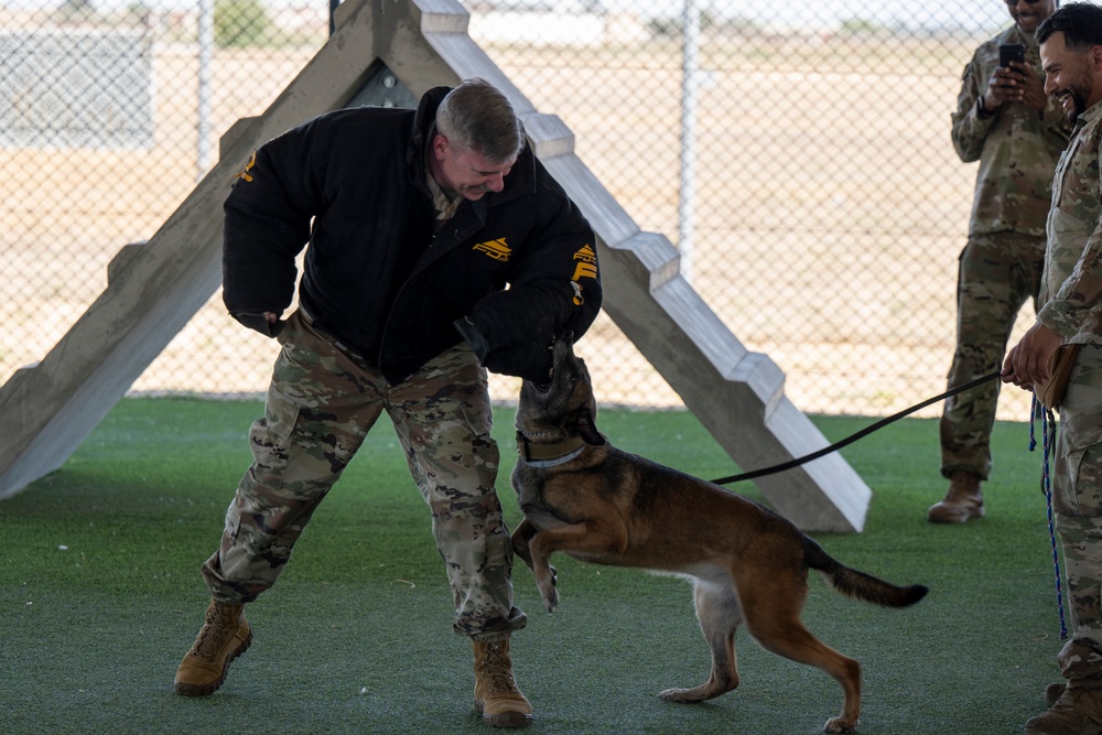 Four-Legged Defenders on Duty: 39th SFS Showcases Mission Readiness