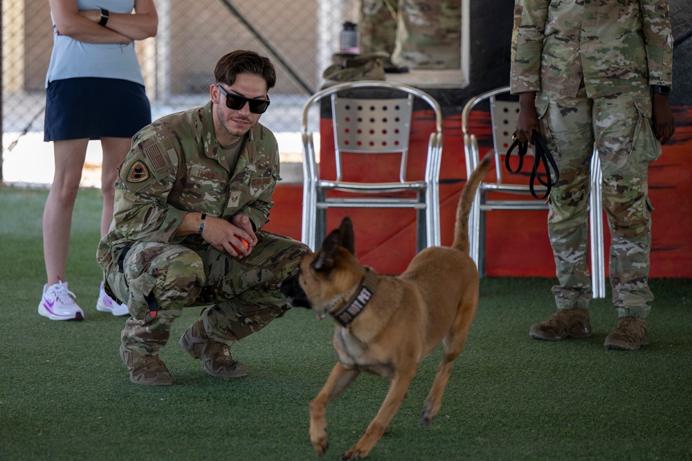 Four-Legged Defenders on Duty: 39th SFS Showcases Mission Readiness