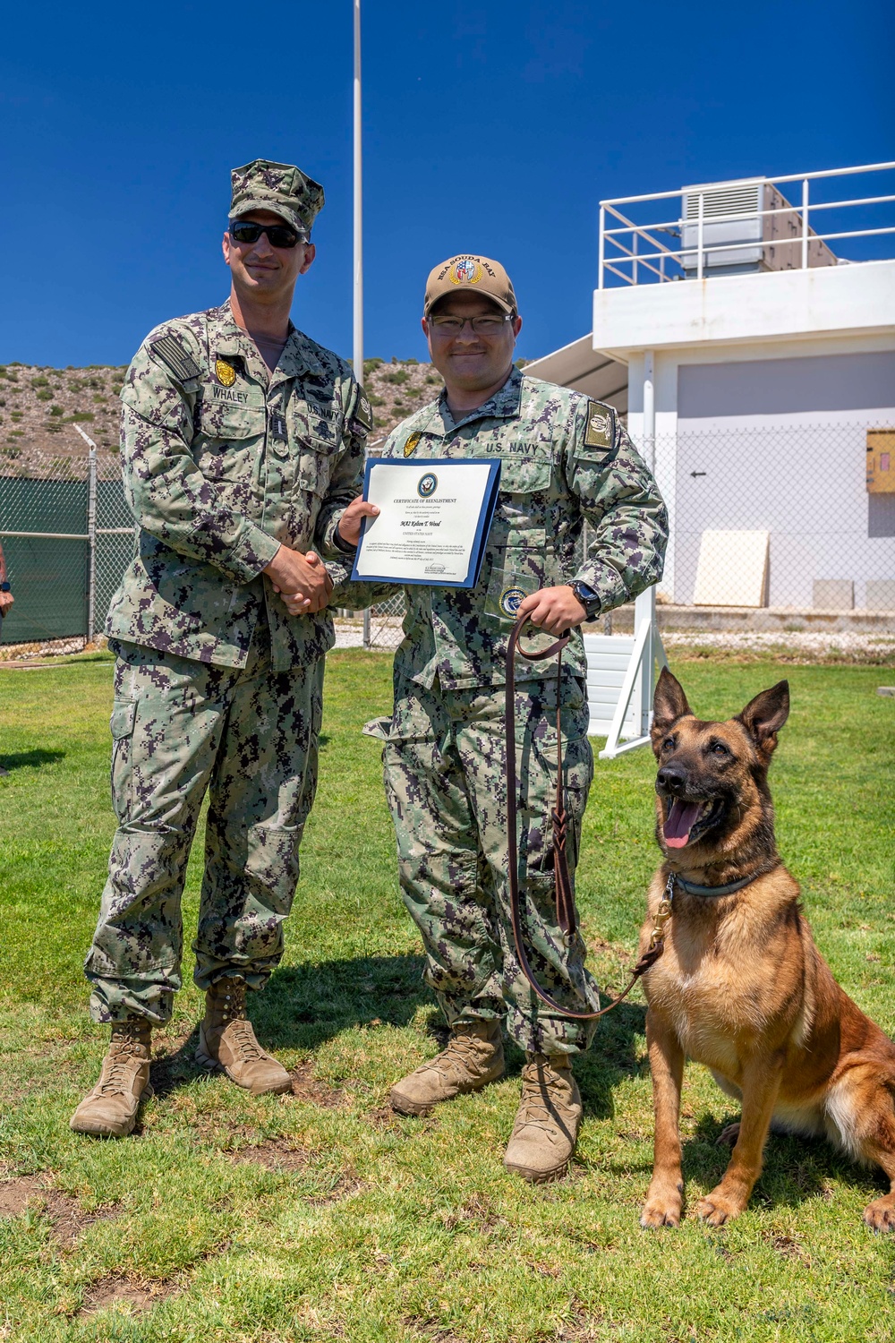 MA2 Kelton Wood Reenlists at NSA Souda Bay