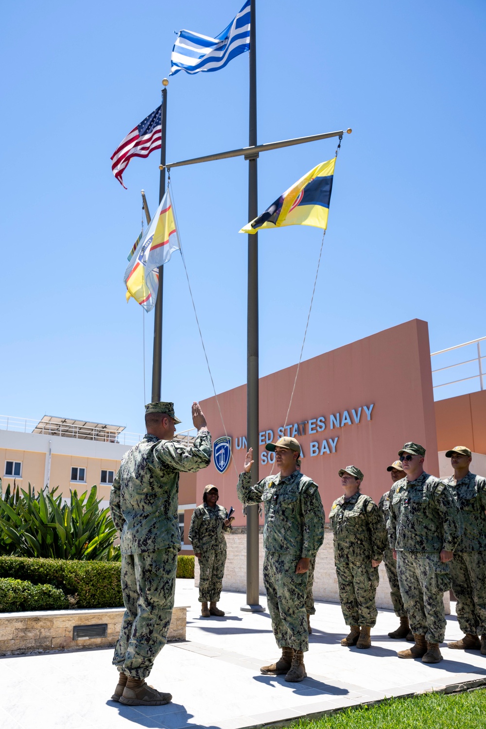 MA3 Cody Munoz Reenlists at NSA Souda Bay