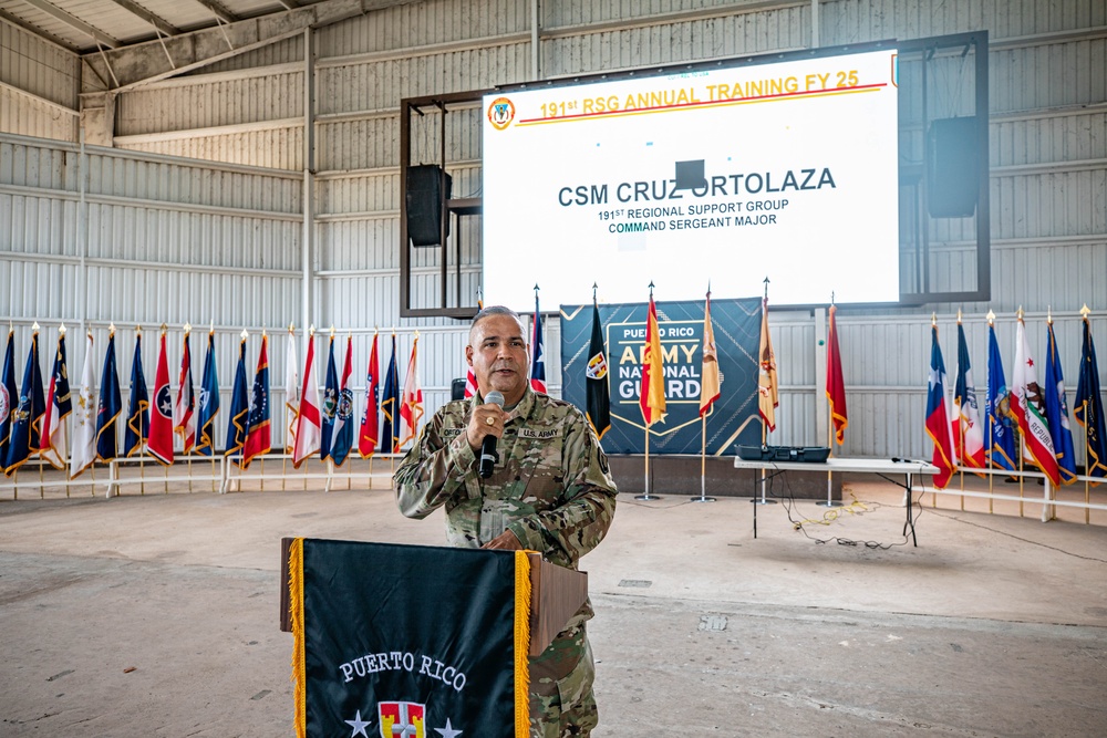 191st Regional Support Group Kicks Off Annual Training with Troop Welcome Ceremony