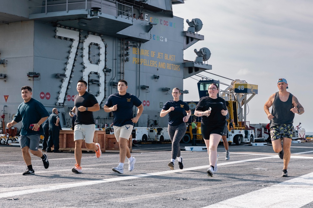 DVIDS - Images - USS Gerald R. Ford holds 4th of July Run [Image 2 of 4]