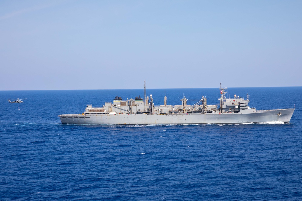USNS Supply (T-AOE 6) Supports USS Gerald R. Ford (CVN 78) Ammunition Onload