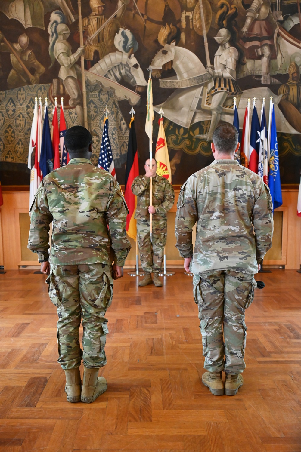 Company first sergeant relinquishes responsibility at USAG Stuttgart ceremony