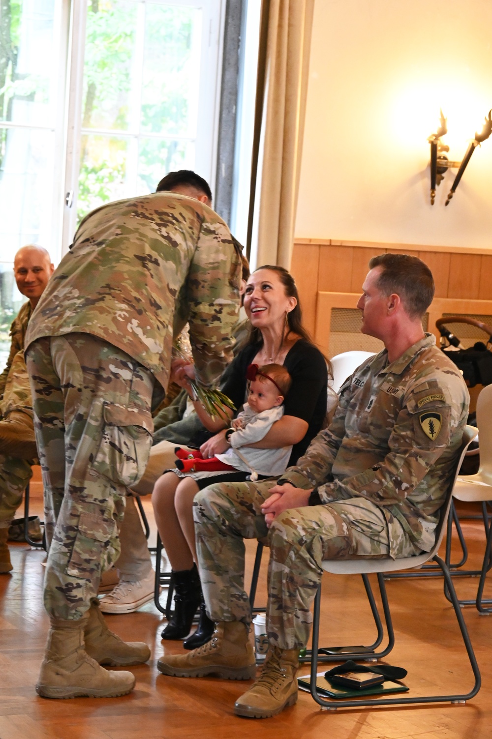 Company first sergeant relinquishes responsibility at USAG Stuttgart ceremony