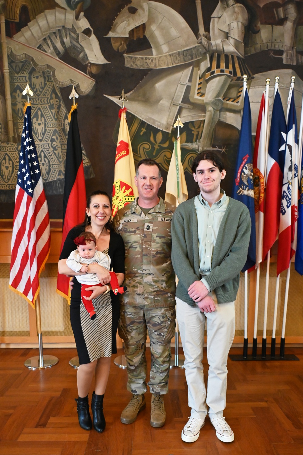 Company first sergeant relinquishes responsibility at USAG Stuttgart ceremony
