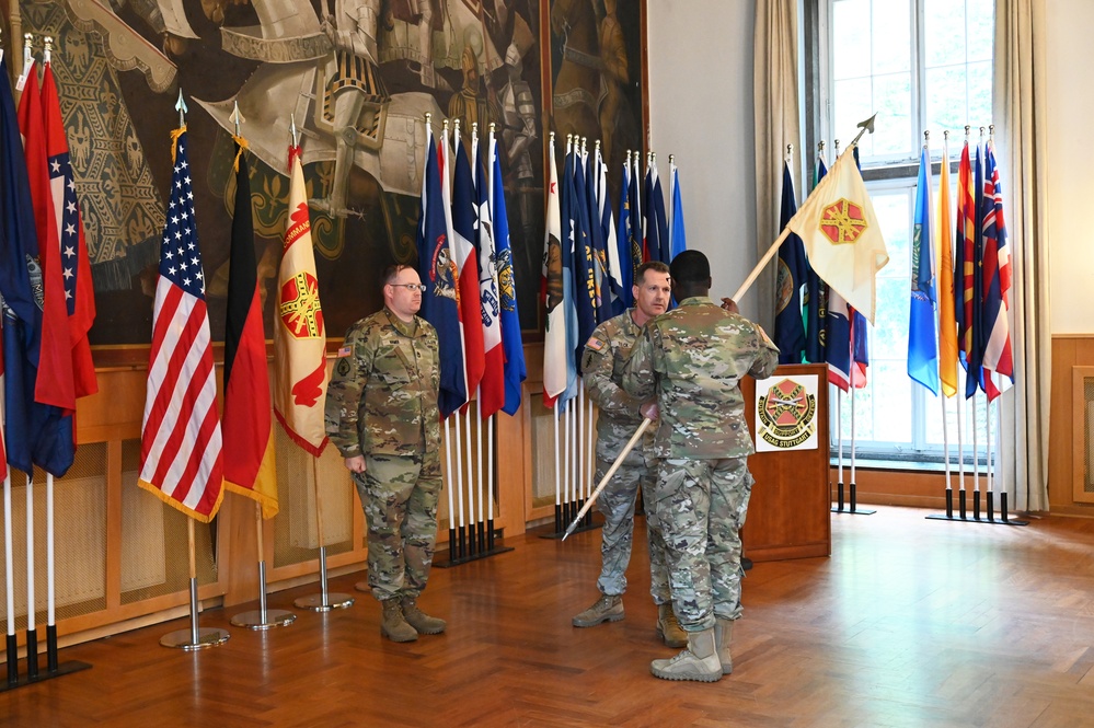 Company first sergeant relinquishes responsibility at USAG Stuttgart ceremony