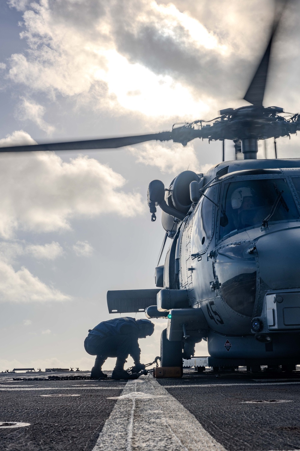 Helicopter Maritime Strike Squadron 49 det. 4 Conducts Flight Operations aboard USS Ralph Johnson