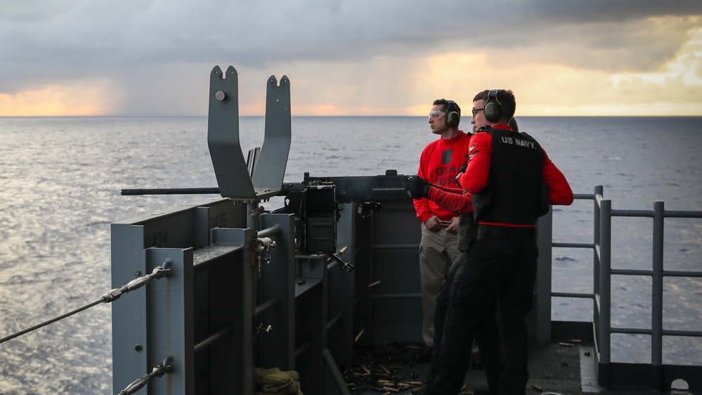 George Washington Conducts M2A1 .50 Caliber Machine Gun Shoot