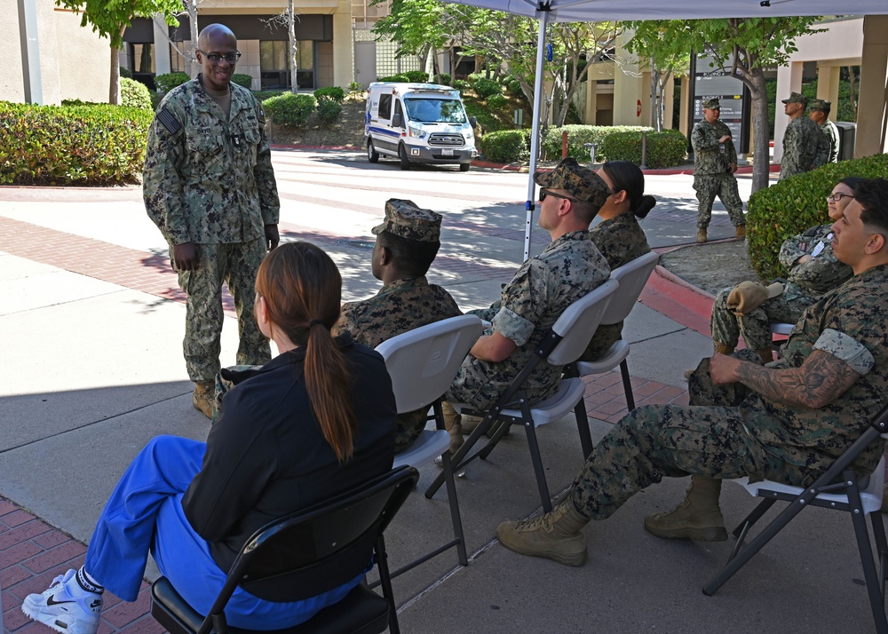 U.S. Pacific Fleet Master Chief Don Davis visits Naval Medicine Readiness and Training Command, San Diego