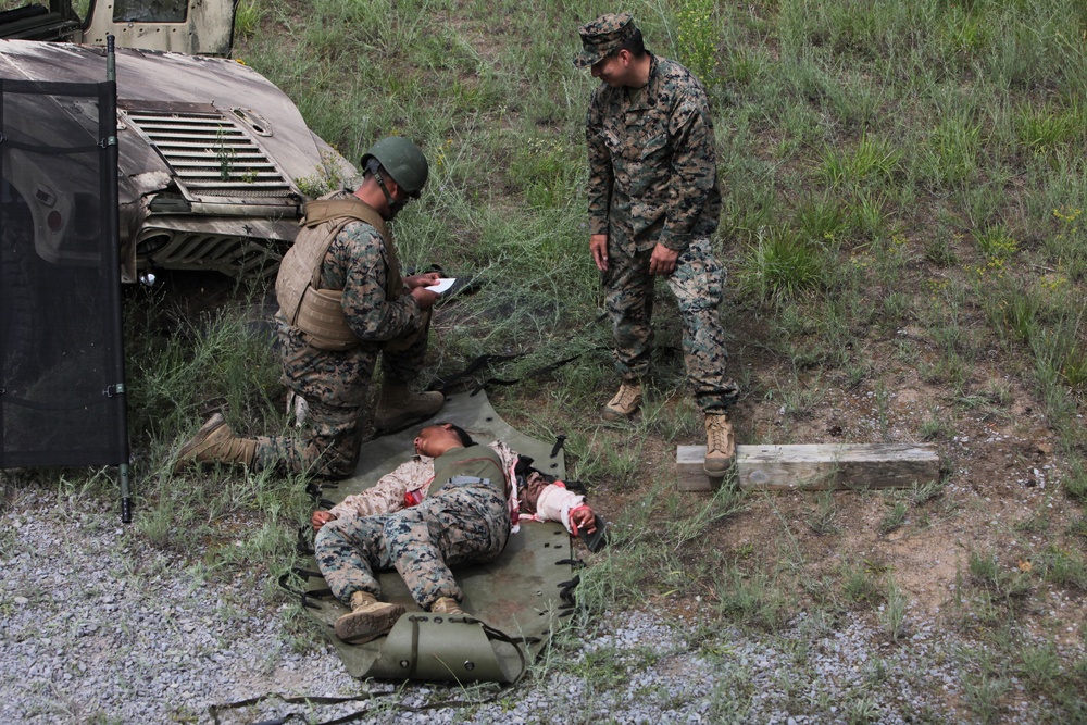 U.S. Marines conduct a Combat Life Savers Course (CLS) at Atlantic Alliance '25 (AA25)