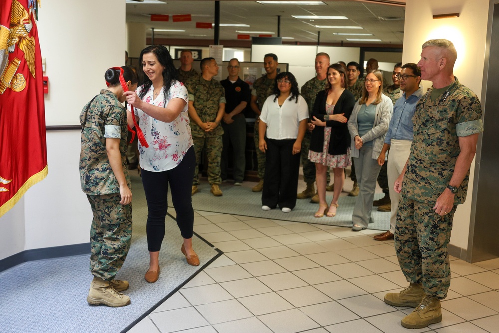 Commandant of the Marine Corps Meritoriously Promotes Cpl Tatiana Prillwitz