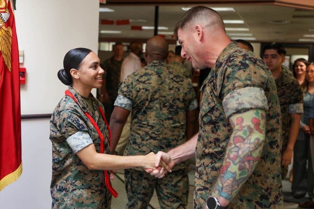 Commandant of the Marine Corps Meritoriously Promotes Cpl Tatiana Prillwitz