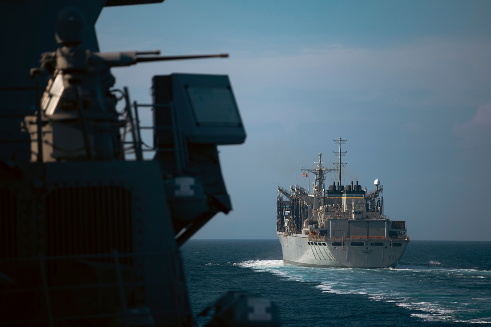 USS Winston S. Churchill (DDG 81) Conducts Replenishment-at-Sea