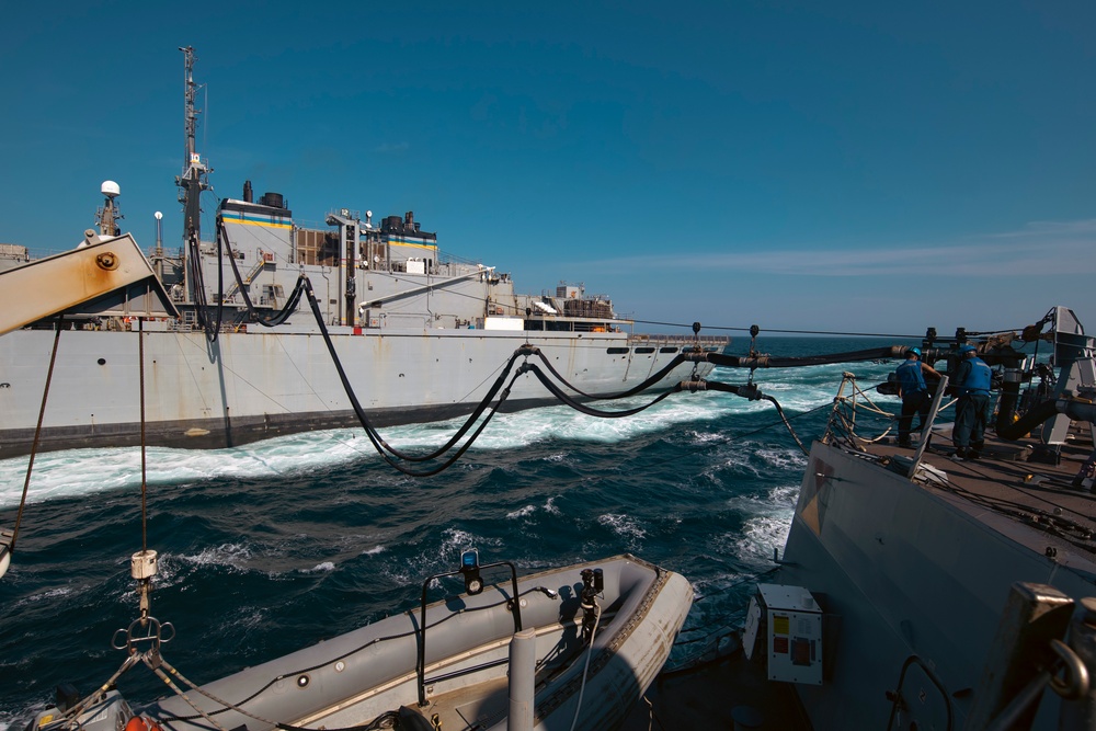 USS Winston S. Churchill (DDG 81) Conducts Replenishment-at-Sea