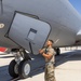 KC-135 Stratotanker gets ready to support a test mission at Edwards Air Force Base