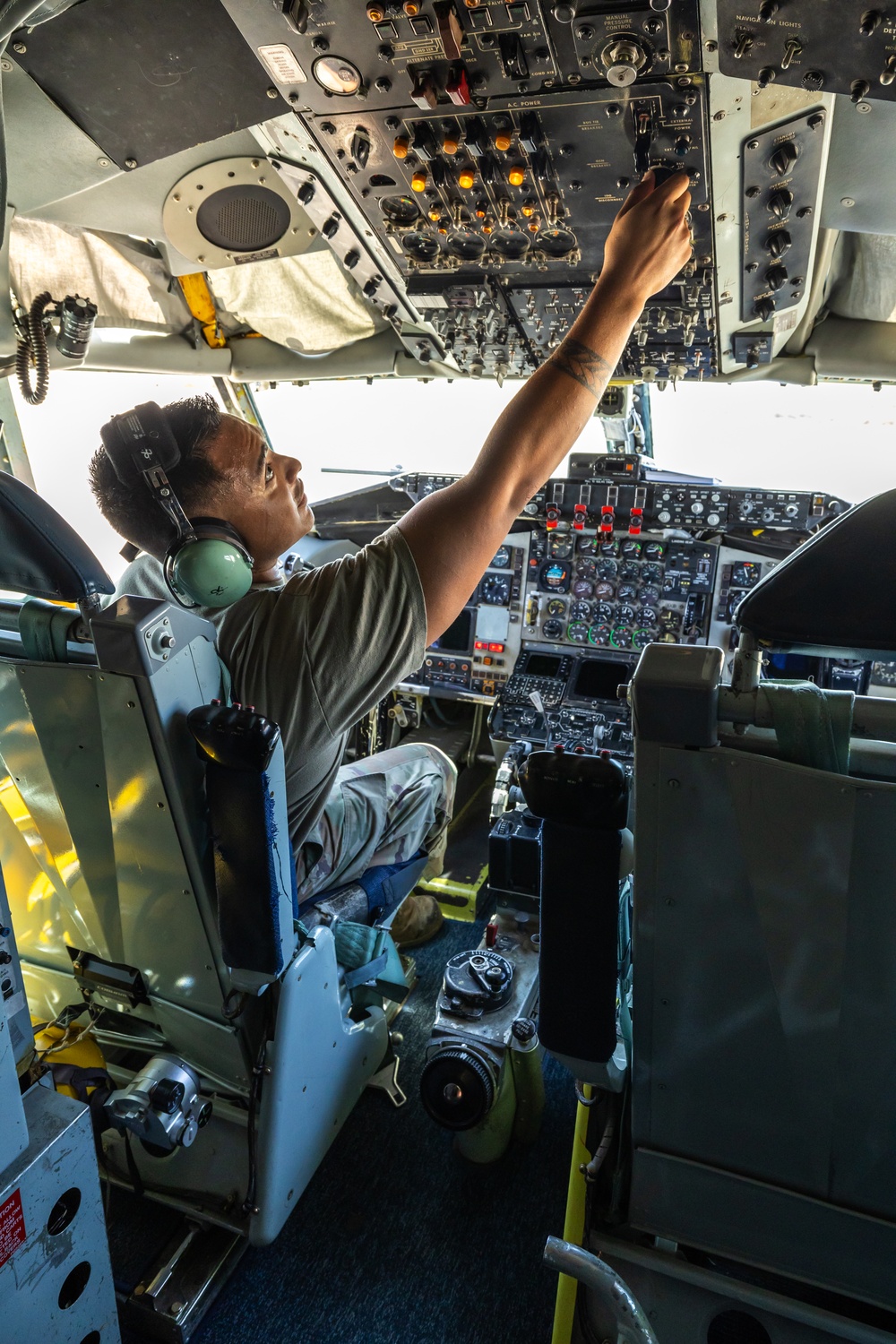 KC-135 Stratotanker gets ready to support a test mission at Edwards Air Force Base