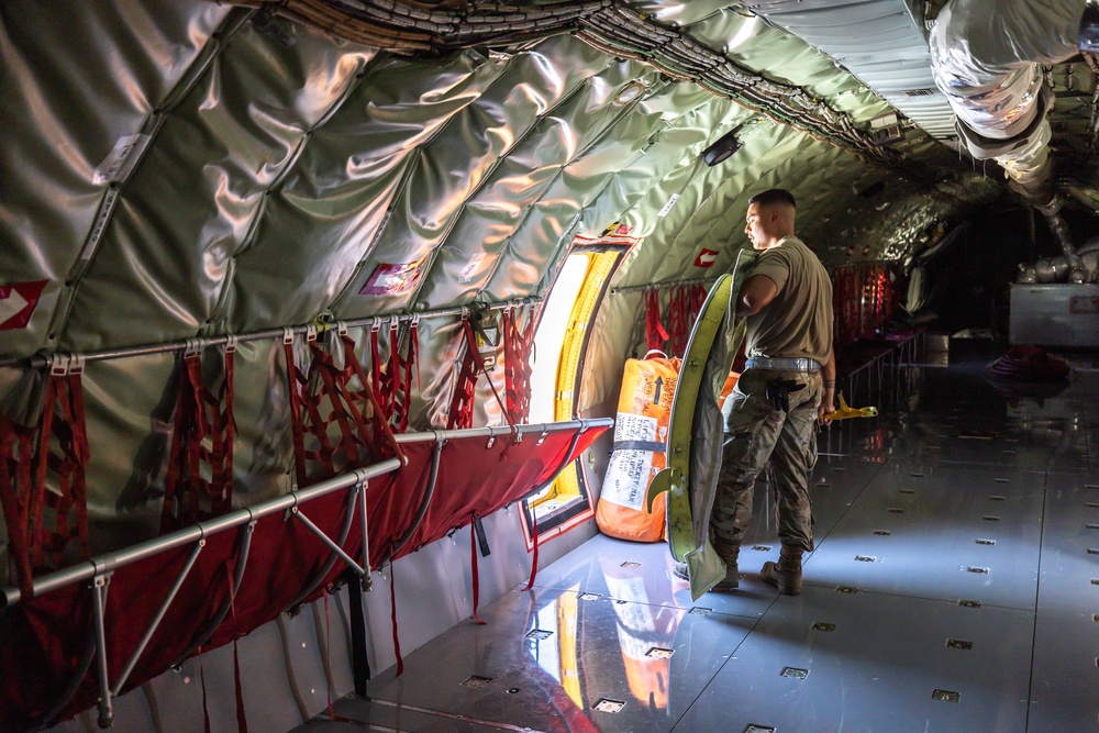 KC-135 Stratotanker gets ready to support a test mission at Edwards Air Force Base