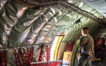KC-135 Stratotanker gets ready to support a test mission at Edwards Air Force Base