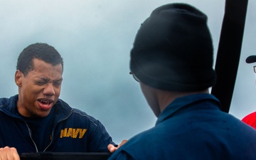 USS Benfold (DDG 65) holds OC Spray training during SRF-B course