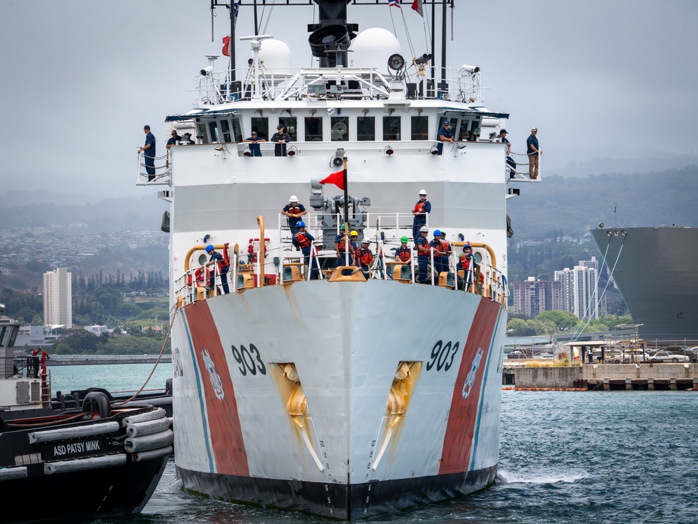 Coast Guard Cutter Harriet Lane returns home following patrol in Oceania
