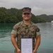 Palau Promotion: Nebraska native promoted to Lance Corporal during Koa Moana 25
