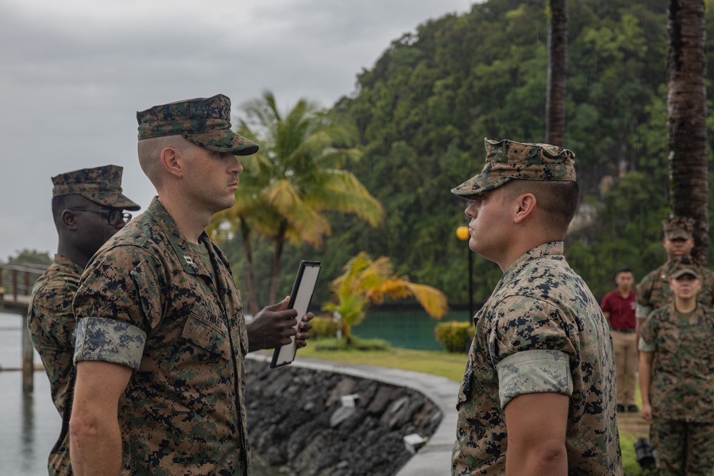 Palau Promotion: Nebraska native promoted to Lance Corporal during Koa Moana 25