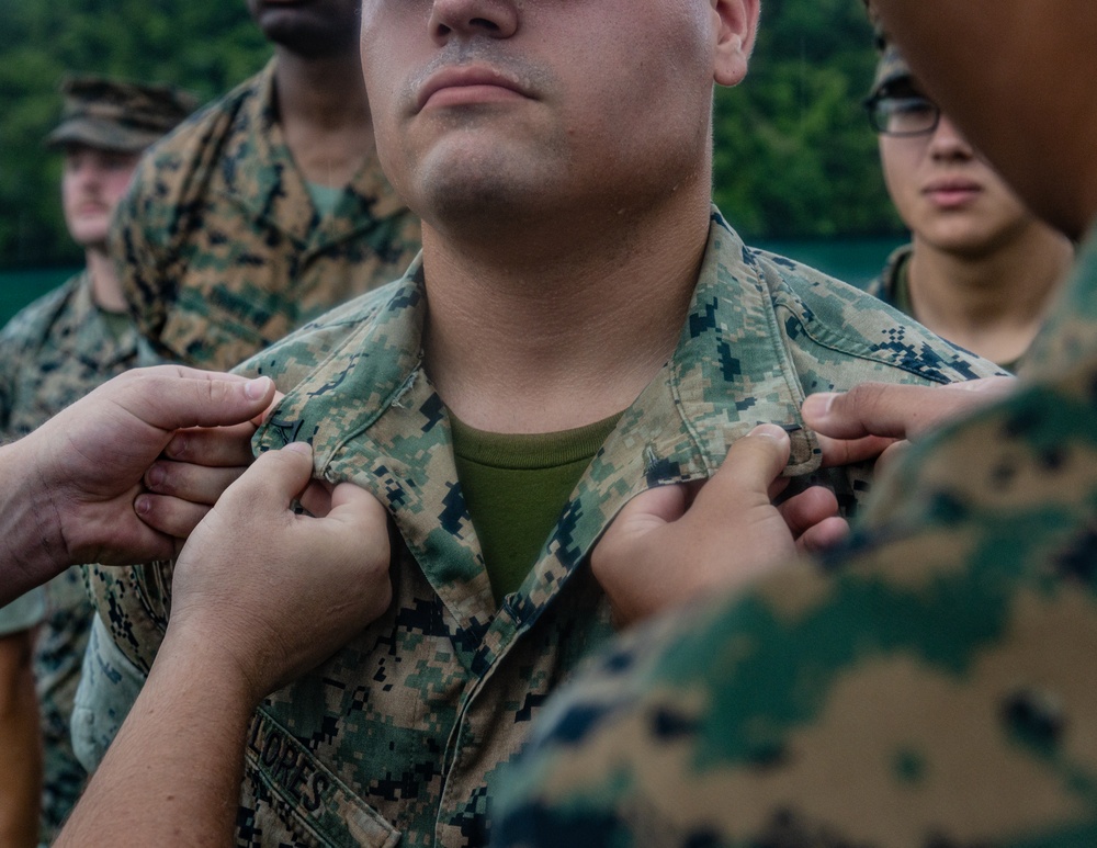 Palau Promotion: Nebraska native promoted to Lance Corporal during Koa Moana 25