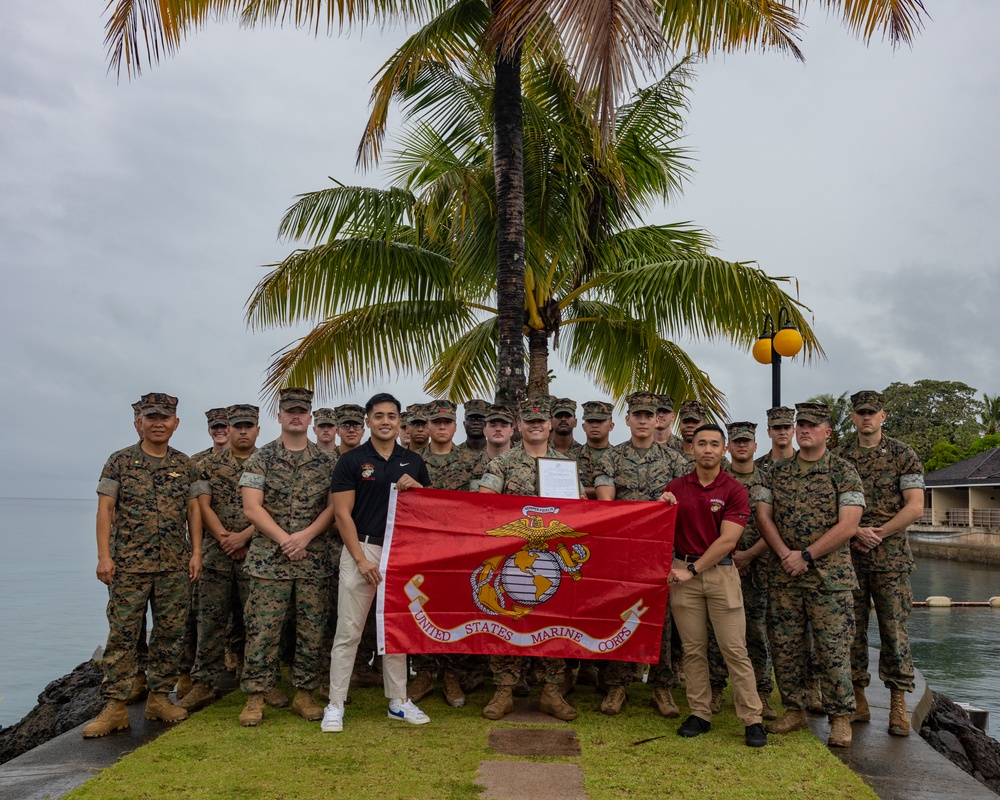 Palau Promotion: Nebraska native promoted to Lance Corporal during Koa Moana 25