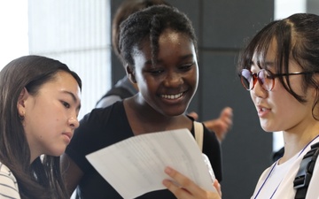 Camp Zama volunteers join local students for English practice, cultural exchange ahead of sister city visit