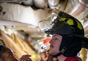 USS Preble Conducts Damage Control Drill