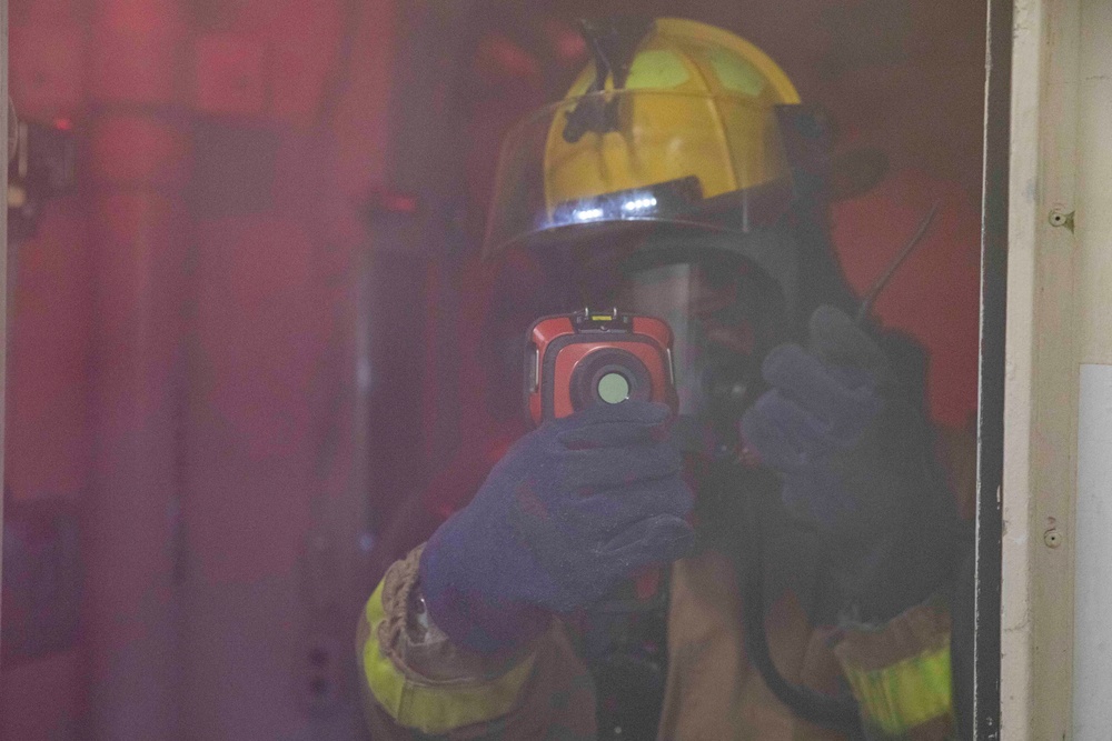 USS Preble Conducts Damage Control Drill