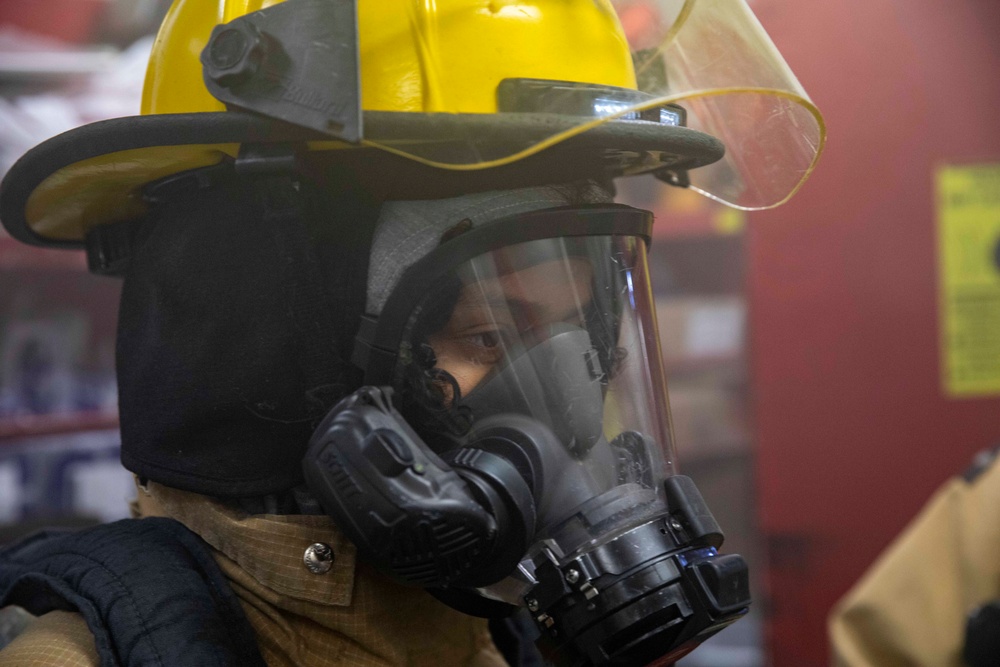 USS Preble Conducts Damage Control Drill