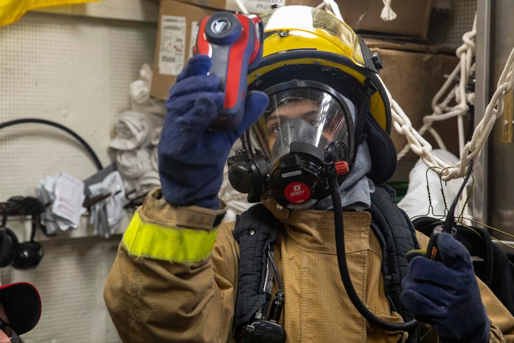 USS Preble Conducts Damage Control Drill