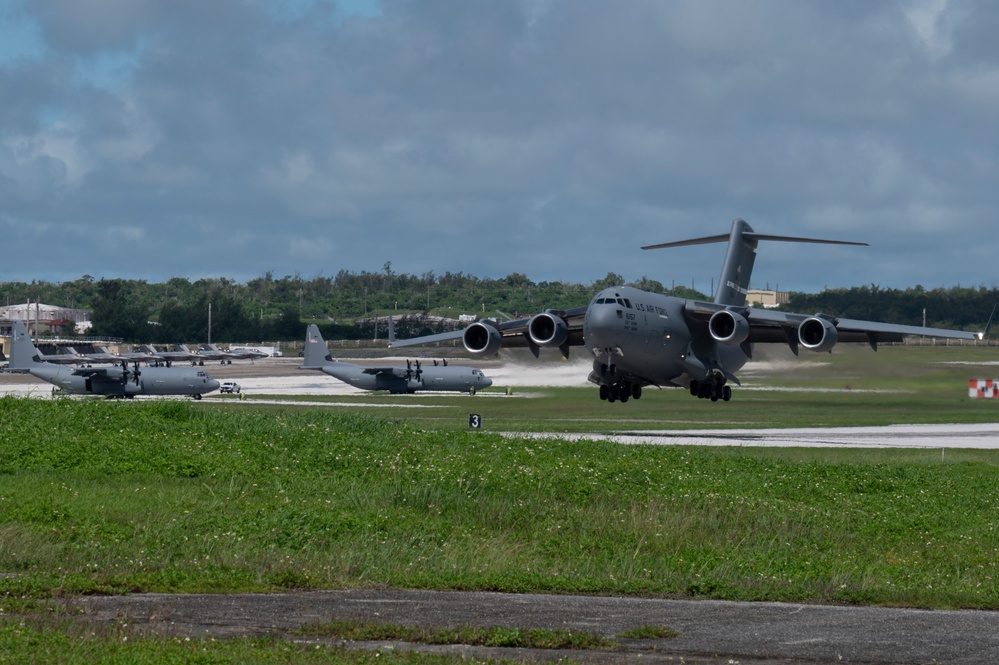 C-17s arrive at Andersen Air Force Base for Department-Level Exercise 2025