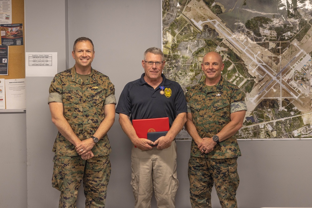 MCAS Beaufort Civilian Awards Kevin J. Strickroth, and Robin M. Corns