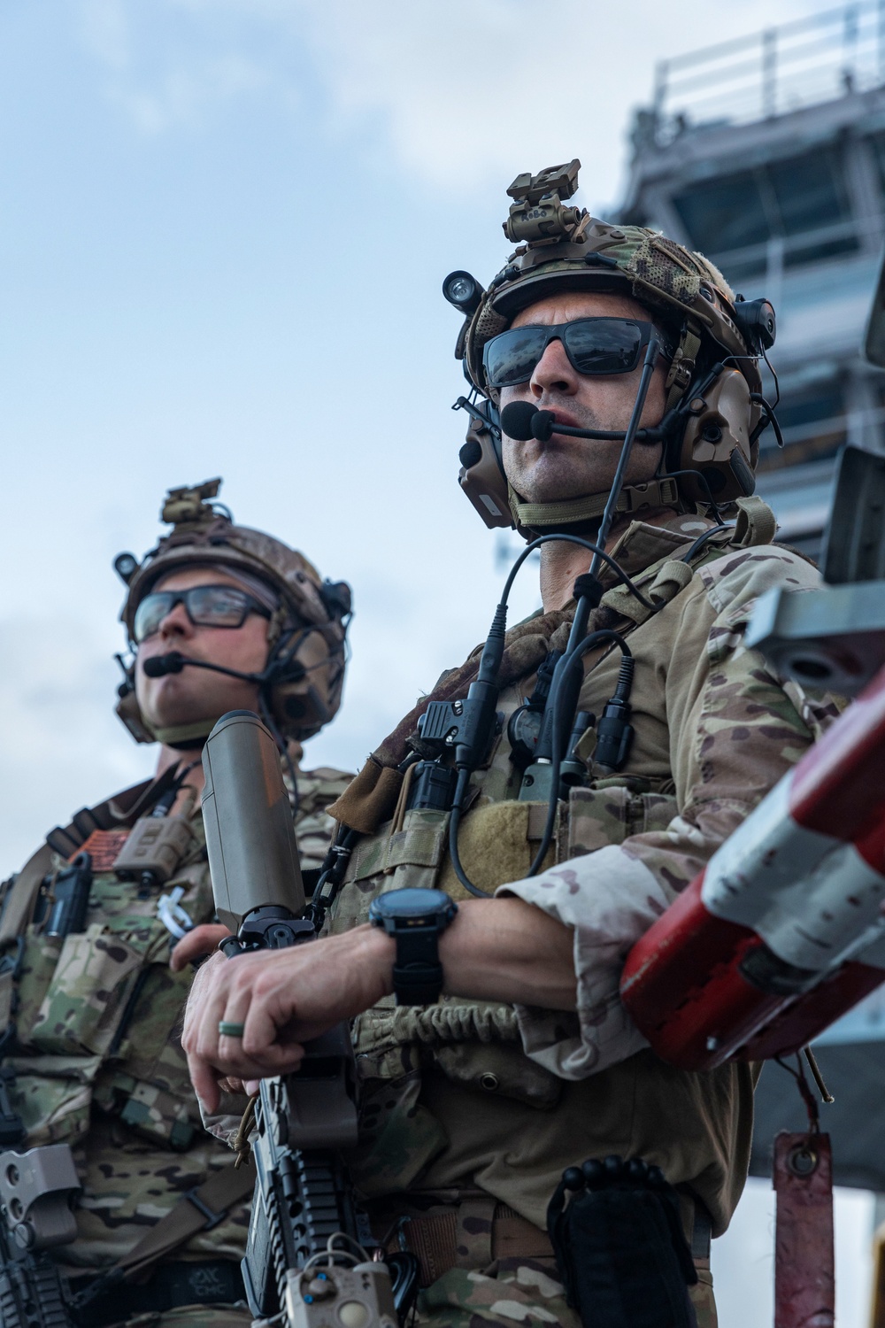 Carrier Strike Group 12 Explosive Ordnance Disposal Technicians Conduct Fast-Rope Exercise