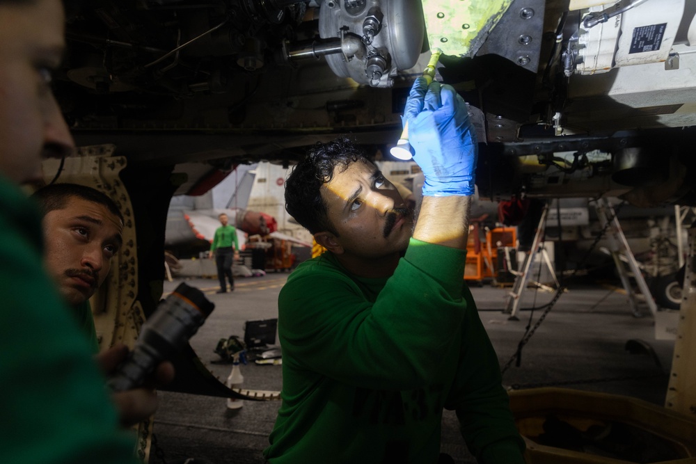 Sailors Conduct Maintenance Aboard USS Gerald R. Ford (CVN 78)