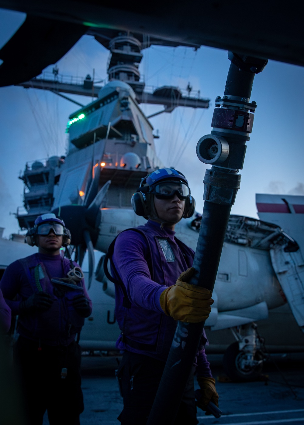 USS Gerald R. Ford (CVN 78) Conducts Night Flight Operations